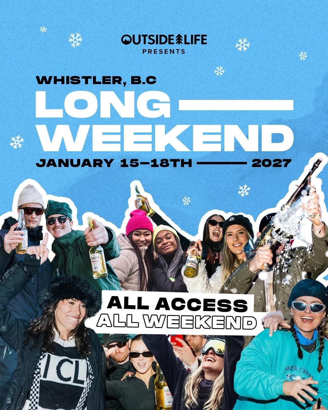 Whistler Long Weekend is BACK, and this year we're bringing more energy, more chaos, and more stoke than ever 🔥❄️⁠

Grab your All-Access Pass: One wristband, unlimited entry to Whistler's top bars and apr&egrave;s spots including Longhorn Saloon, Bu