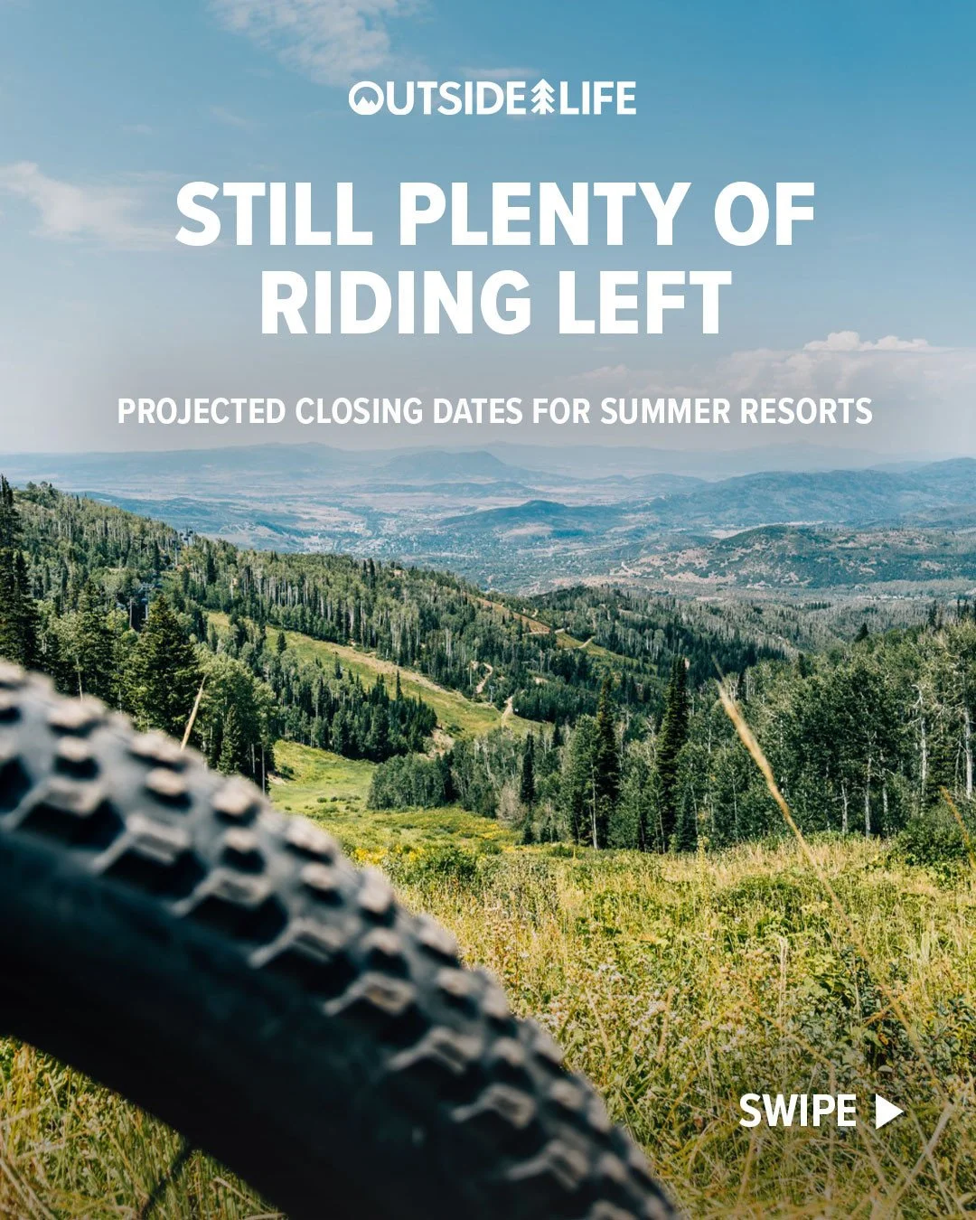 Summer&rsquo;s not over just yet 👀 There&rsquo;s still plenty of time to get some laps in before the lifts stop spinning. Here are the projected closing dates for some of the best bike parks and mountain resorts. 🚴🏔️⁠
⁠
Life is Best Lived Outside 