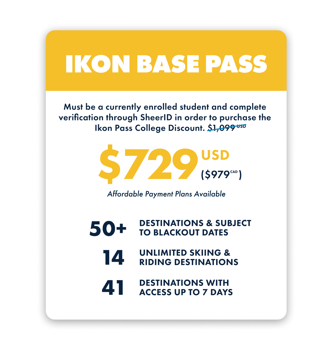 ikon base pass college discount outside life, ikon pass discount