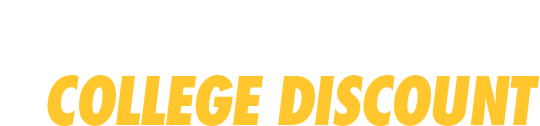 Text saying 'IKON PASS COLLEGE DISCOUNT' with bold, contrasting fonts and colors.