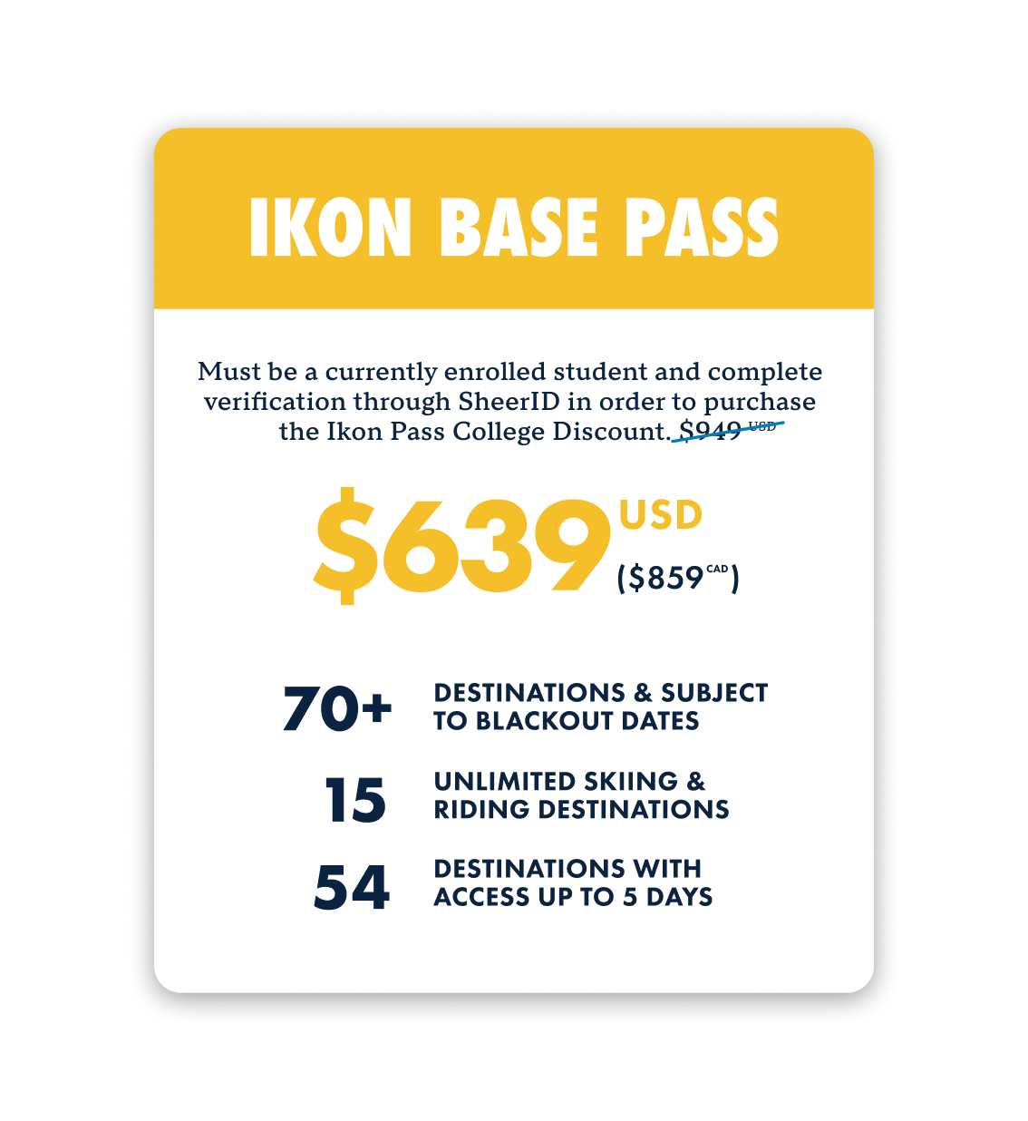 ikon base pass college discount outside life, ikon pass discount