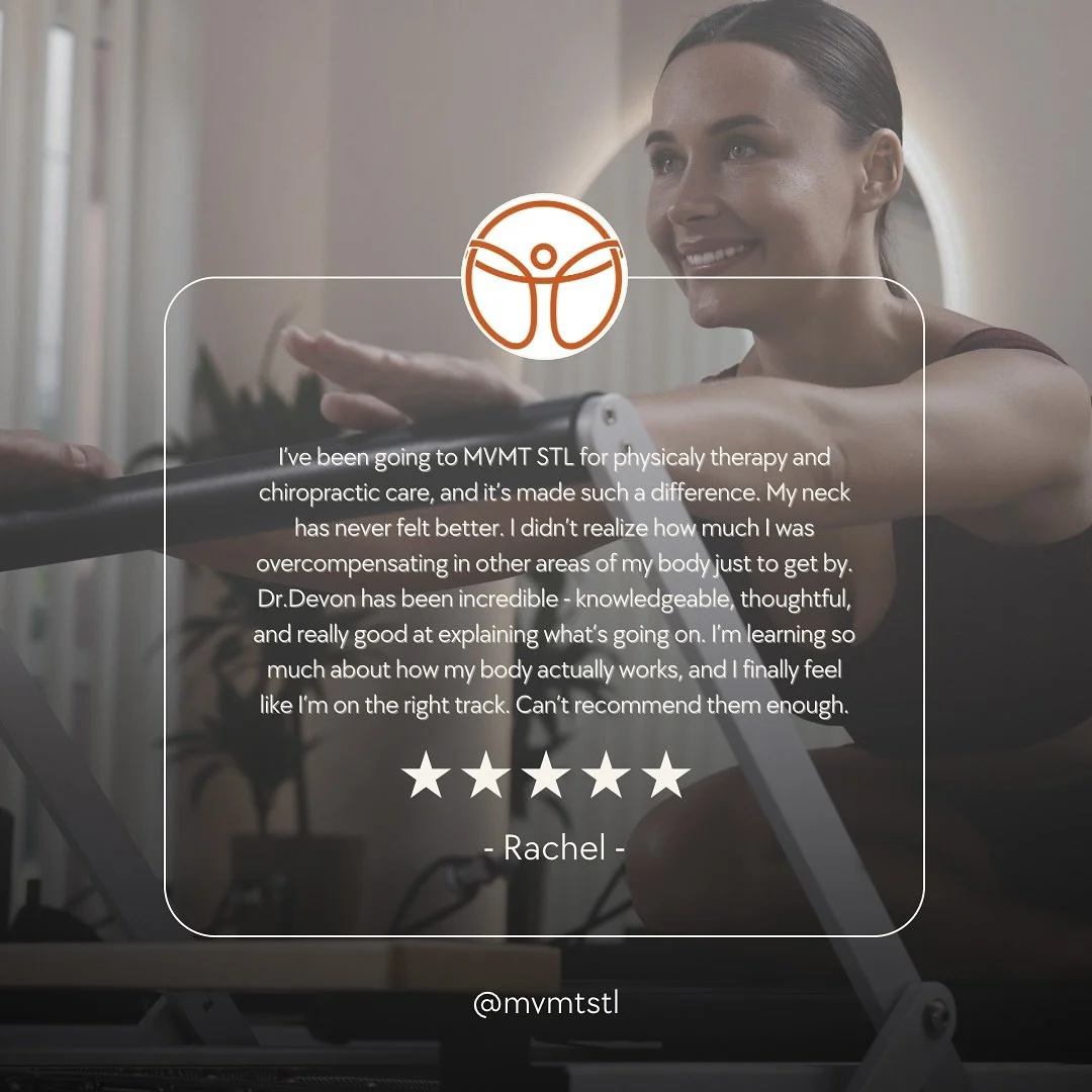 We love hearing stories like Rachel&rsquo;s 💬

At MVMT STL, our goal is to help you move better, feel better, and understand your body every step of the way. 💪

➡️ DM us and schedule your first visit today and see the difference for yourself.

#mvm