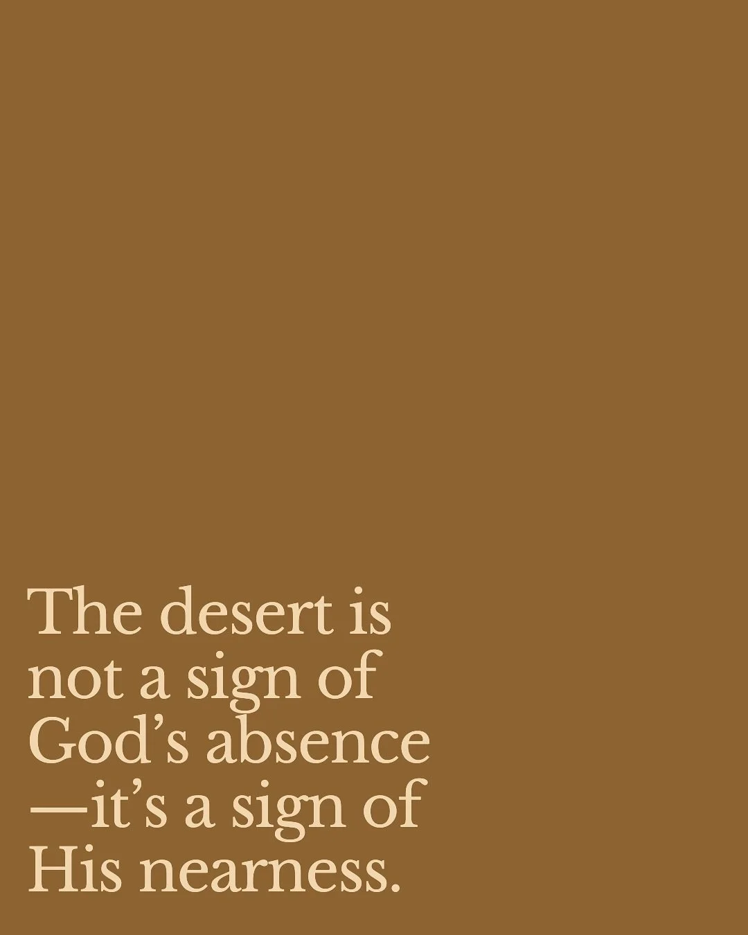The desert isn&rsquo;t a punishment&mdash;it&rsquo;s preparation.

All throughout Scripture, God led His people into the wilderness to refine their faith and draw them closer to Him.

The Israelites learned daily dependence.
Hosea recalls the wildern