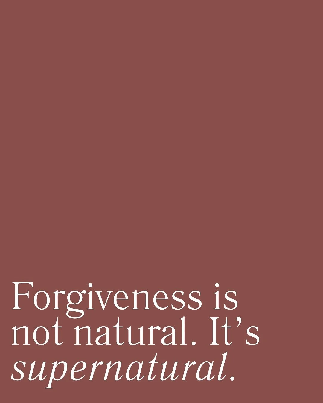When we&rsquo;re misunderstood or wronged, our instinct is to defend. But Jesus didn&rsquo;t. He prayed, &ldquo;Father, forgive them.&rdquo; 

Forgiveness isn&rsquo;t natural, it&rsquo;s supernatural. It&rsquo;s how we look most like Him. 💛

🙏 Pray