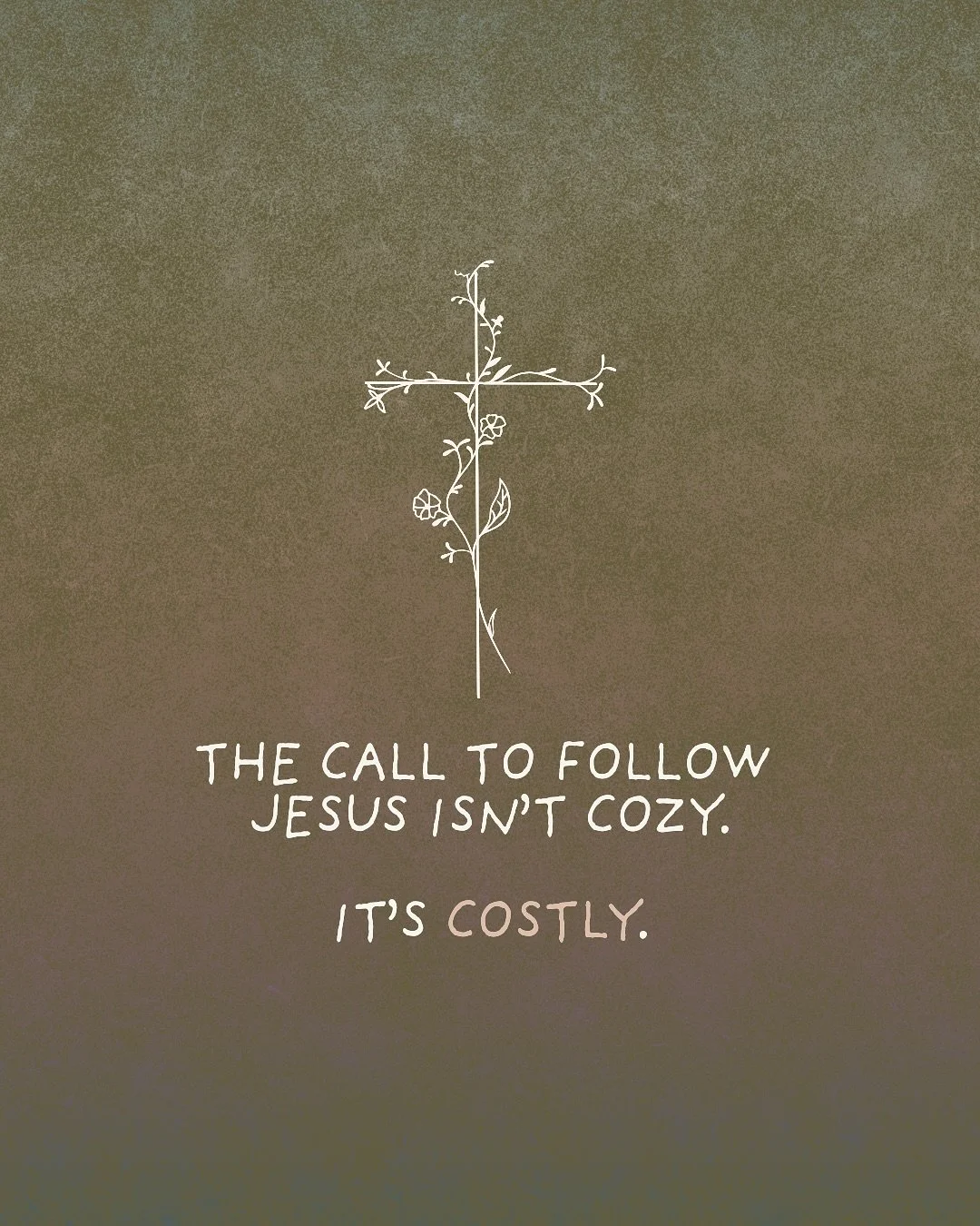 It&rsquo;s easy to love the idea of the cross until we&rsquo;re asked to carry one of our own.

To surrender our plans, our pride, or our comfort for the sake of obedience.

But that&rsquo;s where real discipleship begins&hellip;in the tension betwee