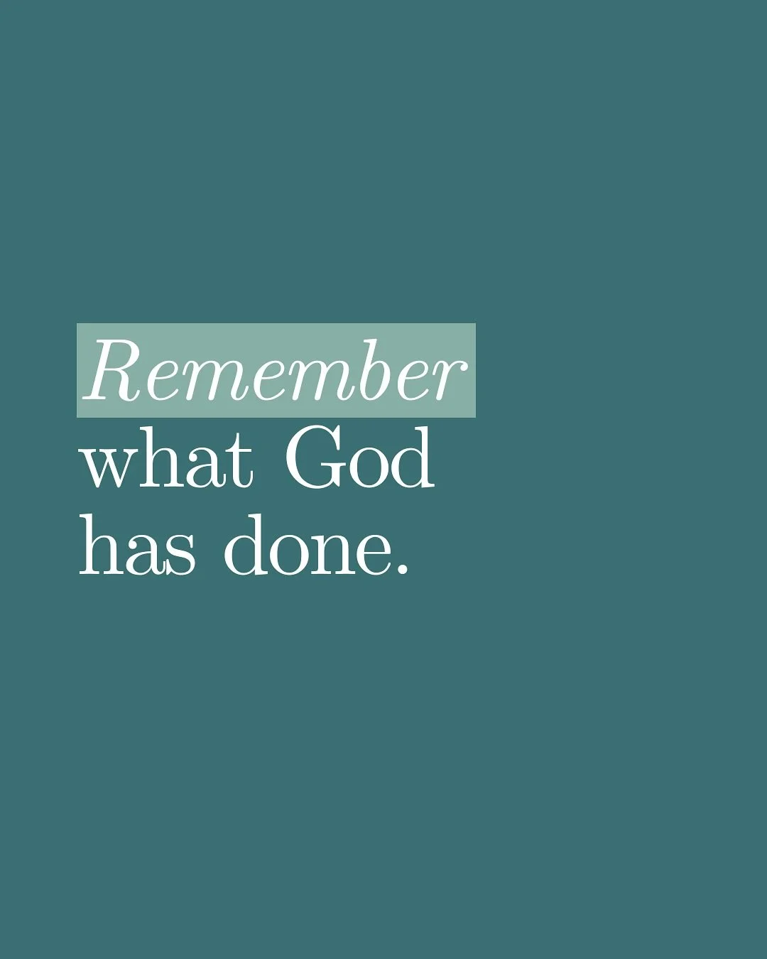 Sometimes the most powerful thing you can do is pause and remember.

Remember where God met you.
Remember the prayers He has already answered.
Remember the doors He opened and the peace He provided.

When we look back, we see His faithfulness.
And wh