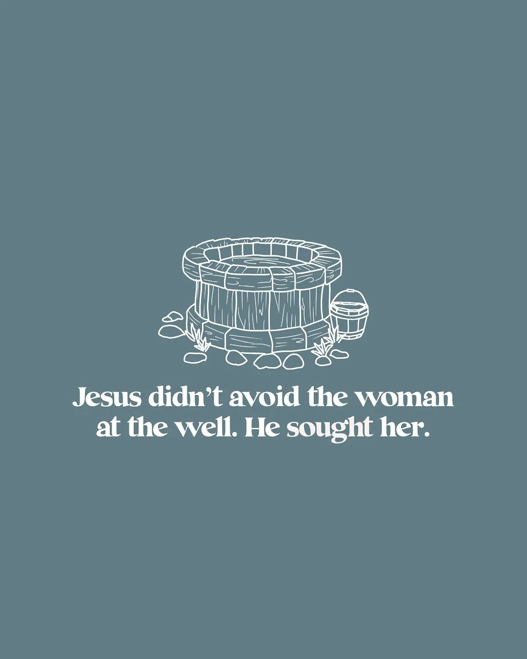 Sometimes the places we feel the most unqualified are the very places Jesus chooses to meet us.

John 4 reminds us that His living water is not given to the perfect, the polished, or the put-together. It is given to the thirsty.

The Samaritan woman 