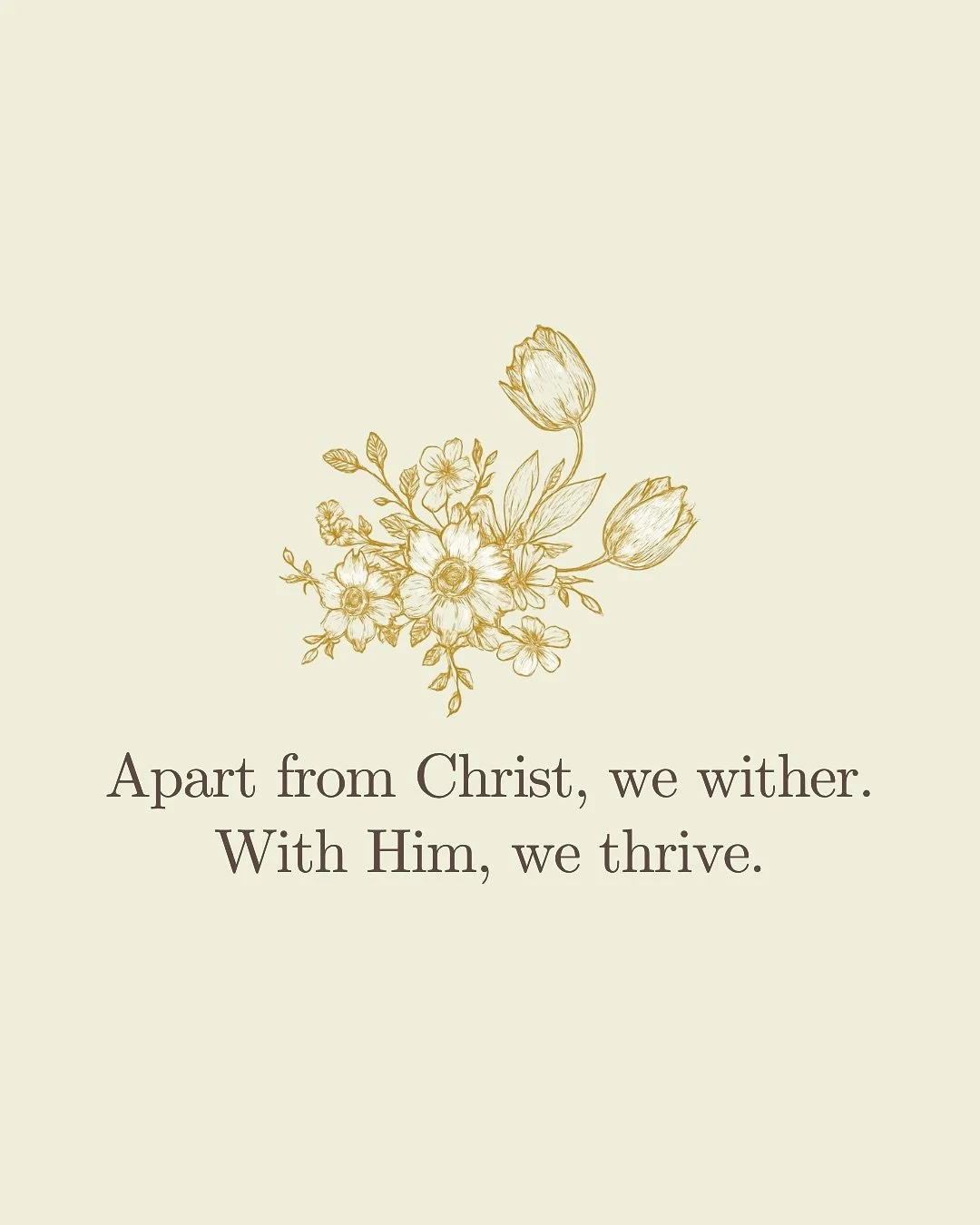 We weren&rsquo;t created to produce fruit on our own.
We were created to abide. 🌿

When we stay connected to the Vine, His strength becomes ours.

He shapes us through pruning, sustains us through trial, and fills us with a love that overflows to ot