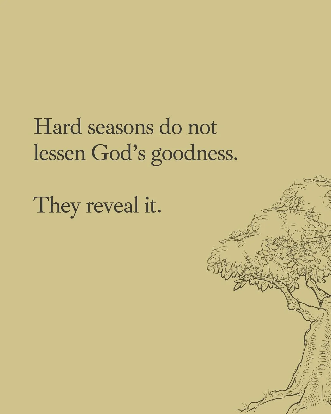 If your season feels quiet or heavy, take heart. Even the bare tree outside my window is still alive, still growing, still held. God is with you in every season, and His goodness does not fade with the weather. 💛