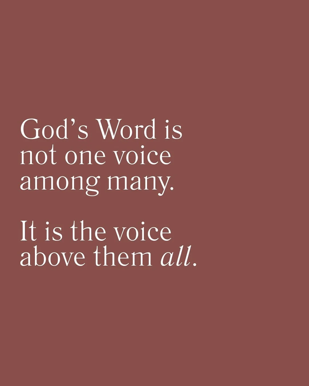 What if God isn&rsquo;t silent, but everything else has gotten too loud?

We have endless resources to learn and grow, and they are gifts. But none of them can take the place of Scripture. God&rsquo;s Word is not commentary or background noise. It is