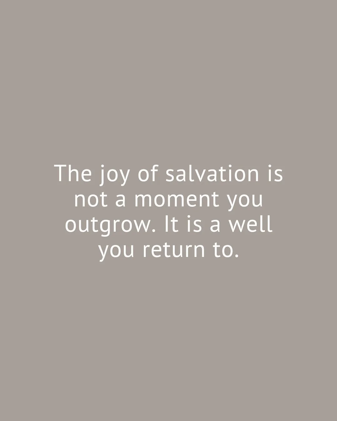 If your joy feels distant, take heart. The well of salvation is still full, and Jesus is still the One who restored!

David prayed, &ldquo;Restore to me the joy of your salvation,&rdquo; and that same invitation is open to us today. 

Life can weigh 