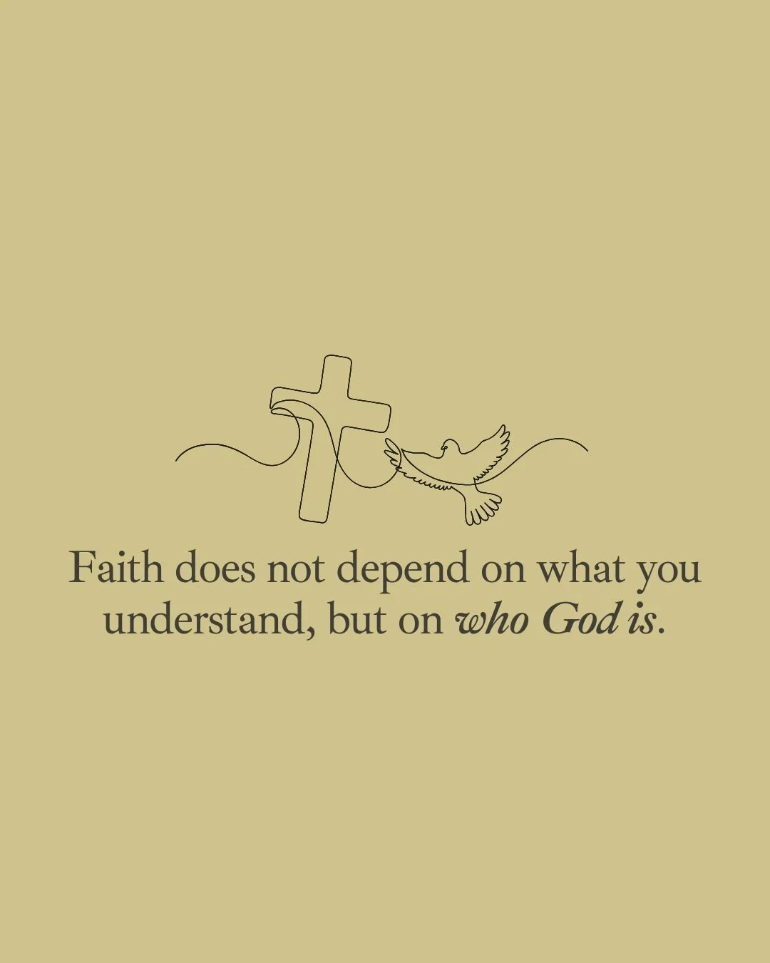 Faith does not rely on our limited understanding but on God&rsquo;s unmatched ability to accomplish His purposes. 

Hebrews 11 reminds us that the saints who came before us were not perfect, yet God commended them for their trust in Him. They did not