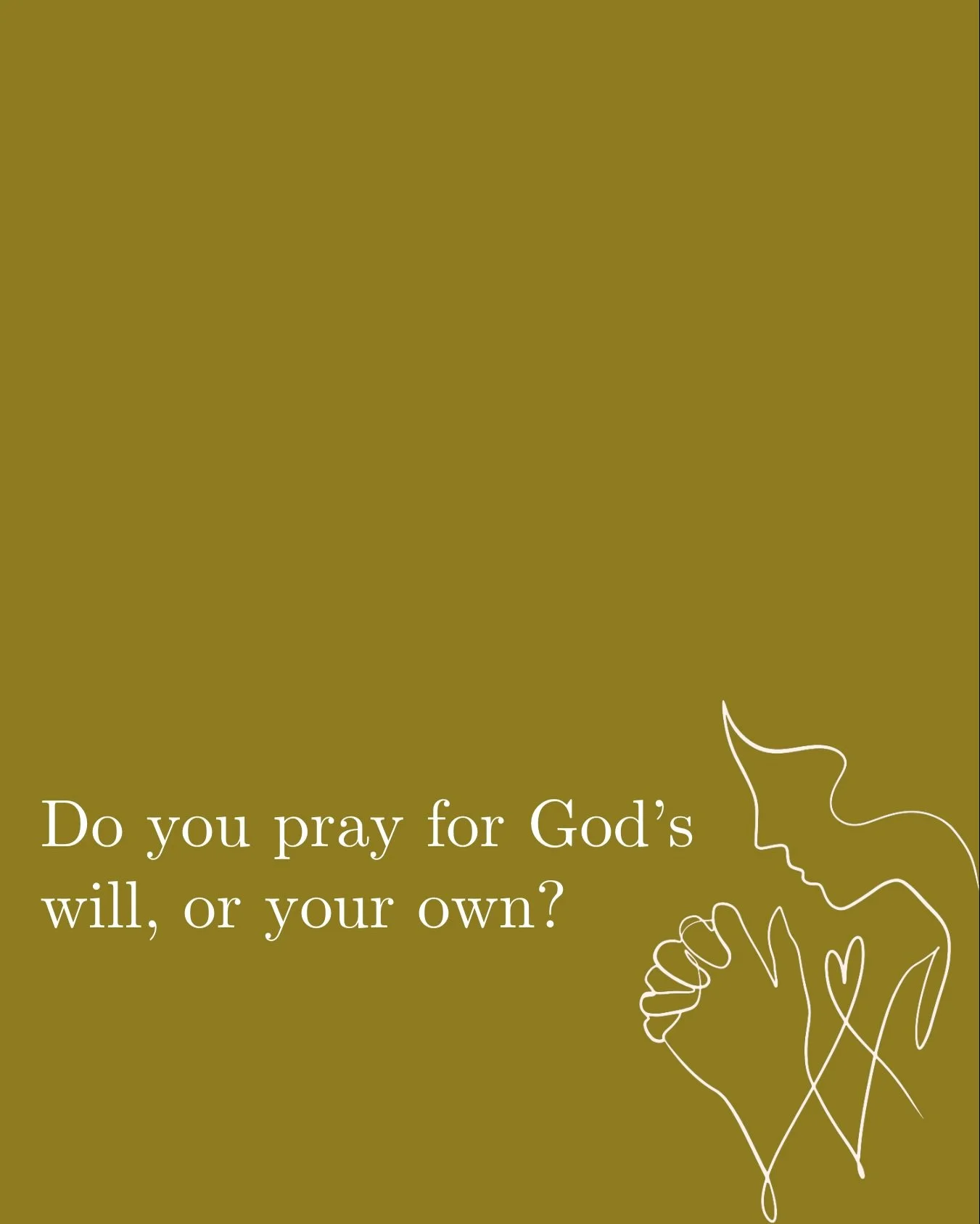 There is a quiet danger that lurks when our prayers are not anchored in trust.

Praying for what we long for is not wrong. But when &ldquo;Thy will be done&rdquo; is absent, our prayers can slowly shift from dependence to control. Without realizing i