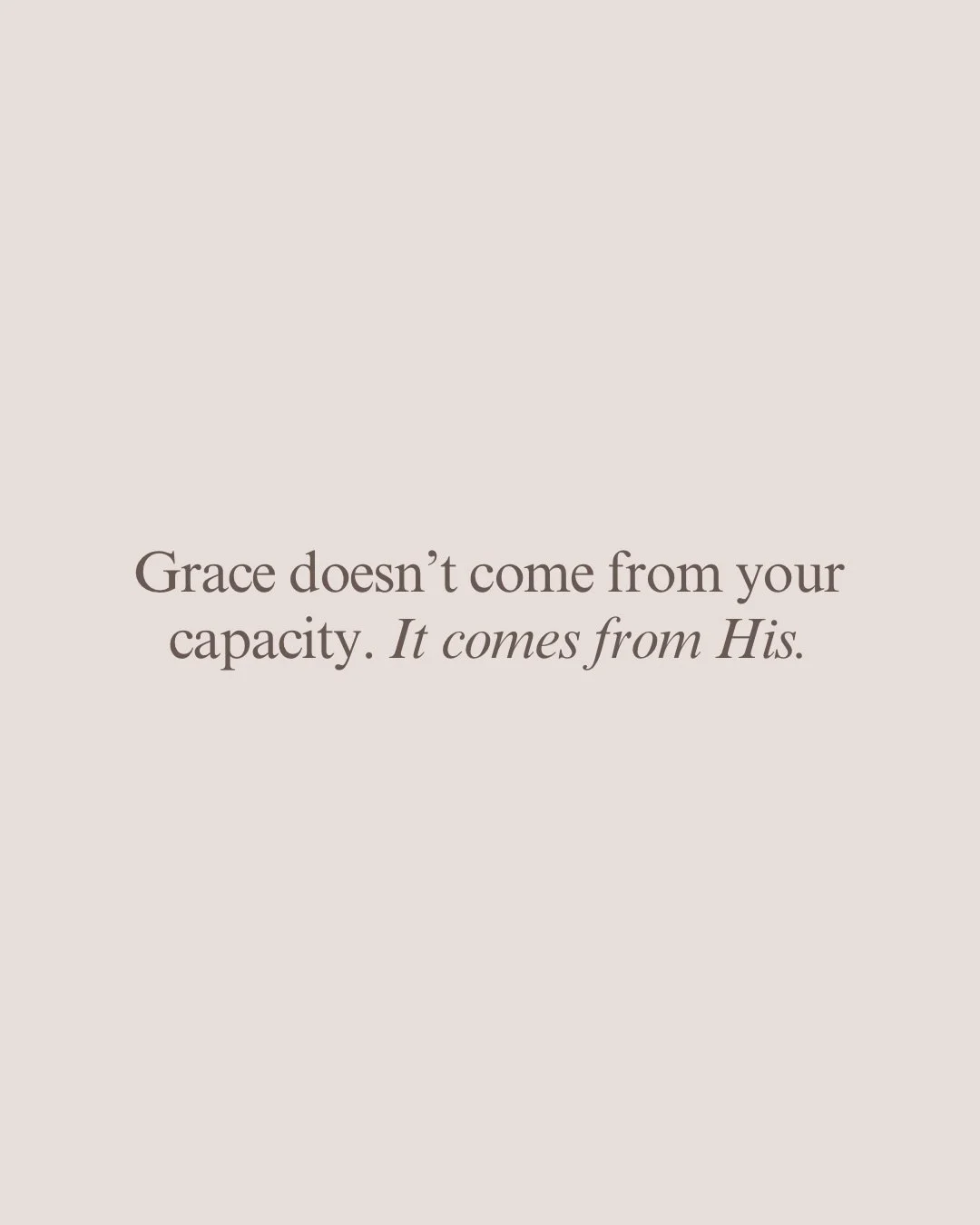 God&rsquo;s grace isn&rsquo;t given based on how well you perform. It&rsquo;s not a reward for keeping it together. It&rsquo;s a gift, poured out from His fullness- not yours. 💛

So if today feels heavy... if you&rsquo;re tired, worn thin, or battli