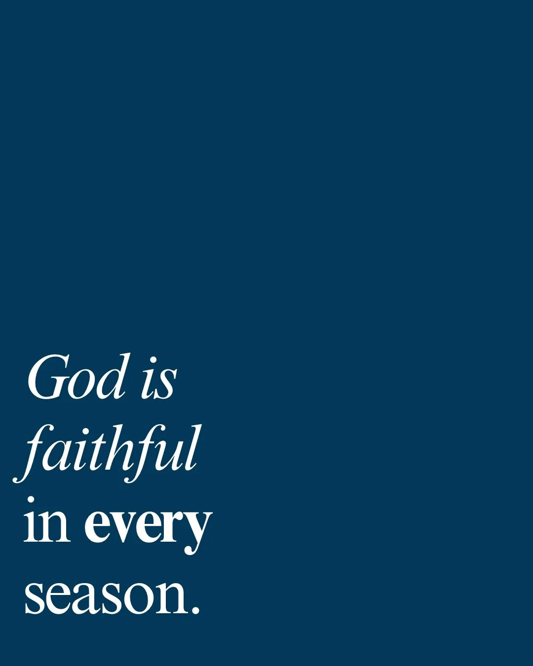 Sometimes life feels bare, quiet, or slower than we imagined.

But God&rsquo;s presence is not tied to what we see growing on the surface.

He is faithful in the unseen and the unfolding, steady in every season, and present in every pause. 

If your 