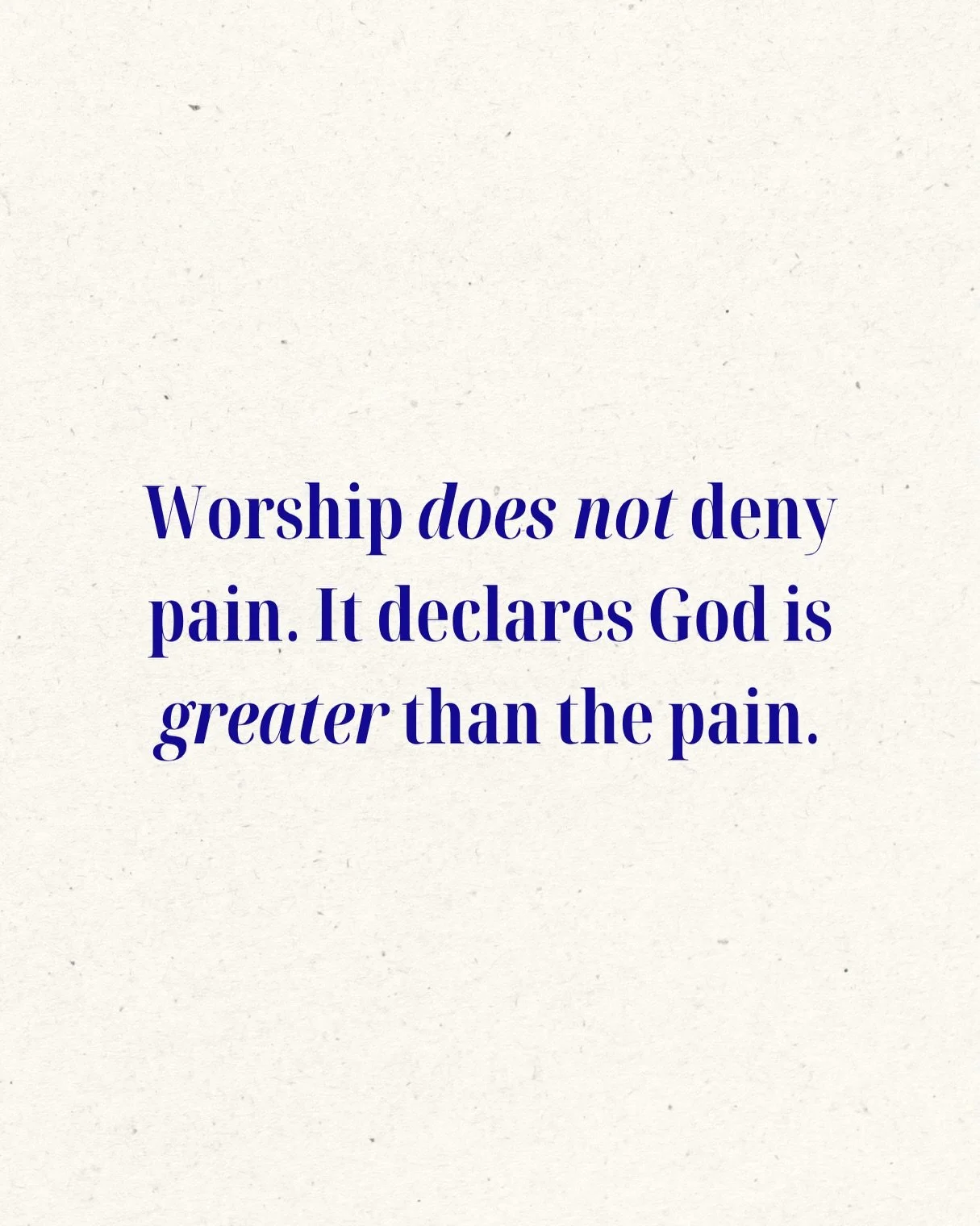 When the weight feels heavy and the emotions feel loud, remember: your feelings are real, but they are not the truth. David shows us this again and again in the Psalms. He came to God honestly, but he always ended in worship.

Worship is not pretendi