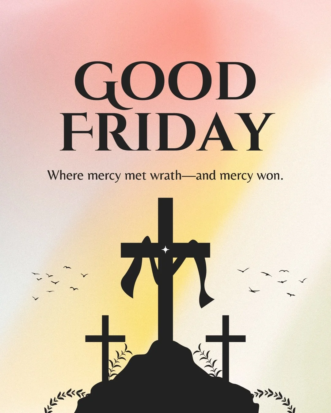 On the darkest day in history, the Light of the world was lifted high on a cross. 
Mocked, beaten, and abandoned, Jesus bore the full weight and wrath of our *every* sin. 

But this wasn&rsquo;t a tragedy.

No, it was victory in motion.

Love chose t