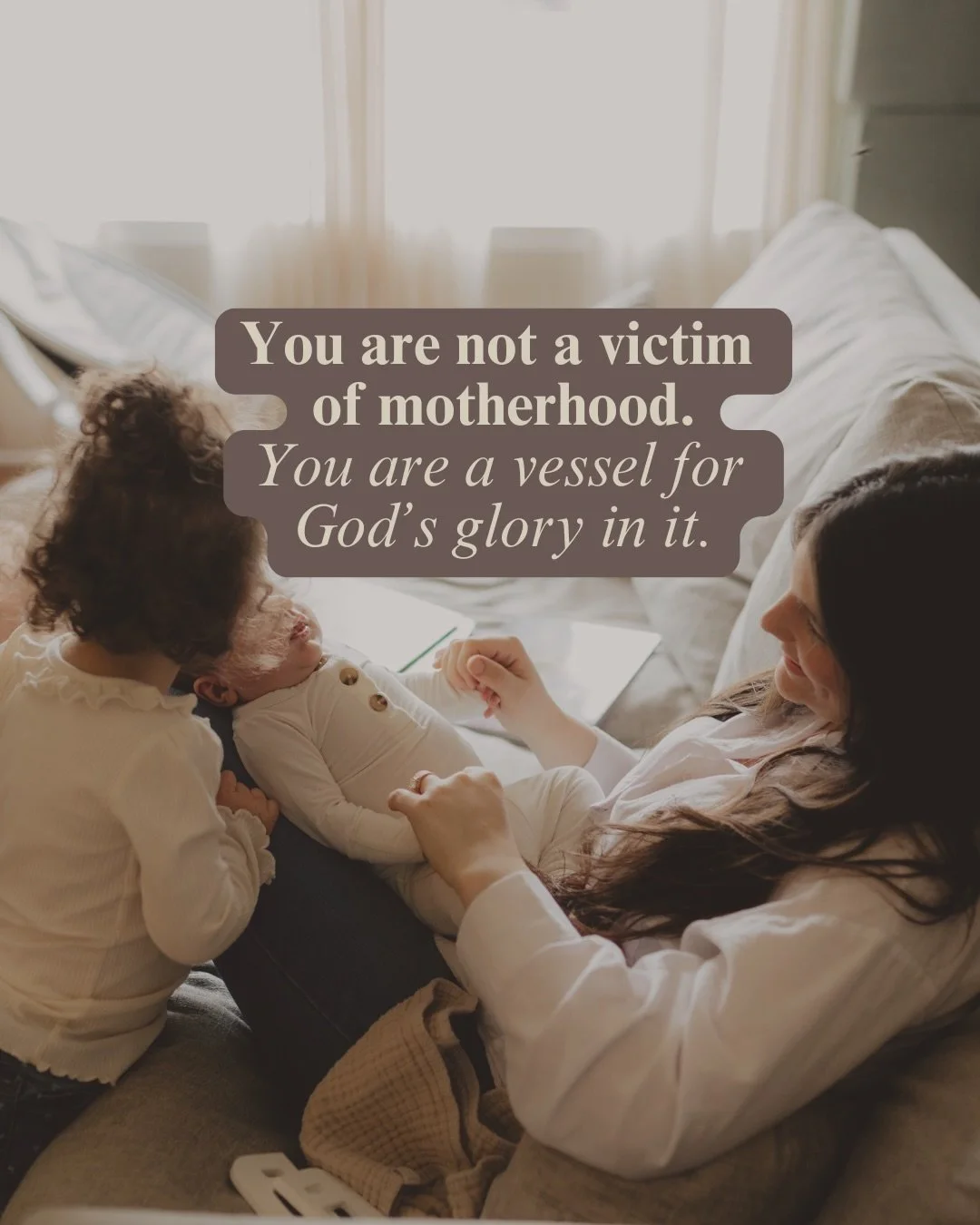 Motherhood was never meant to be your identity. It was meant to be your mission field.&nbsp;

We live in a culture that tells moms they are victims of their circumstances. We are told that it is a burden to be survived until the next getaway. 

But t