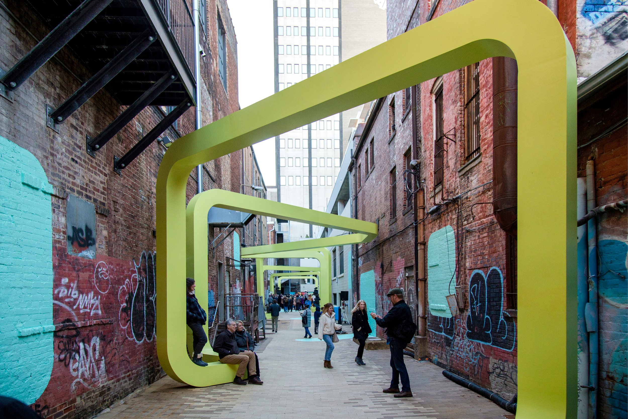 SPORTS activates an alley in downtown Chattanooga, Tennessee
