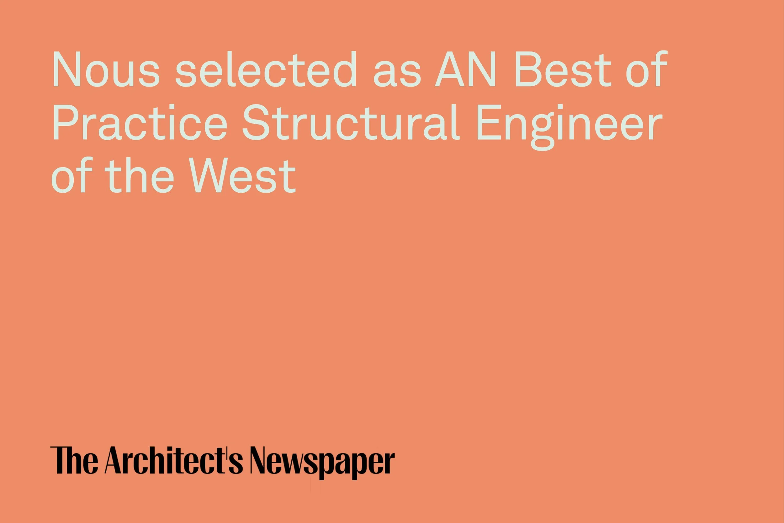 Architect’s Newspaper 2021 Best of Practice Award
