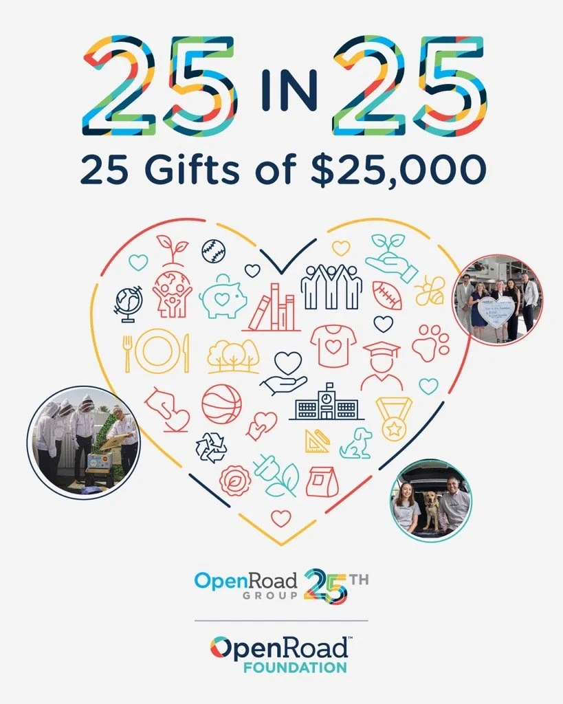 OPENROAD FOUNDATION ANNOUNCES RECIPIENTS OF ITS INAUGURAL 25 IN 25 GRANT INITIATIVE