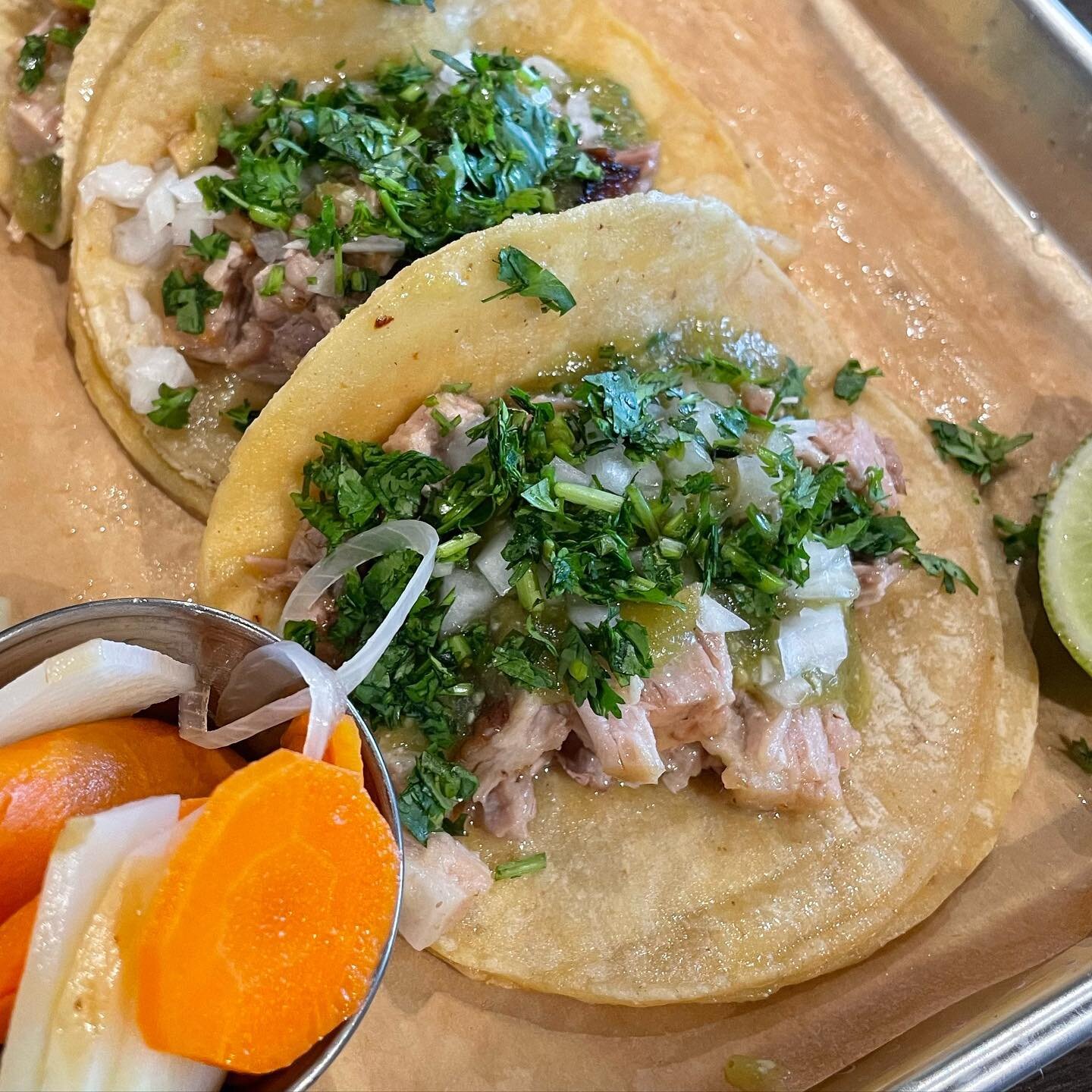 #tacotuesday 
This weeks we are featuring our carnitas tacos for $2.00 for taco Tuesday. Full menu is available. 
Open until 9:00. 
@delahuntbrewing_dp