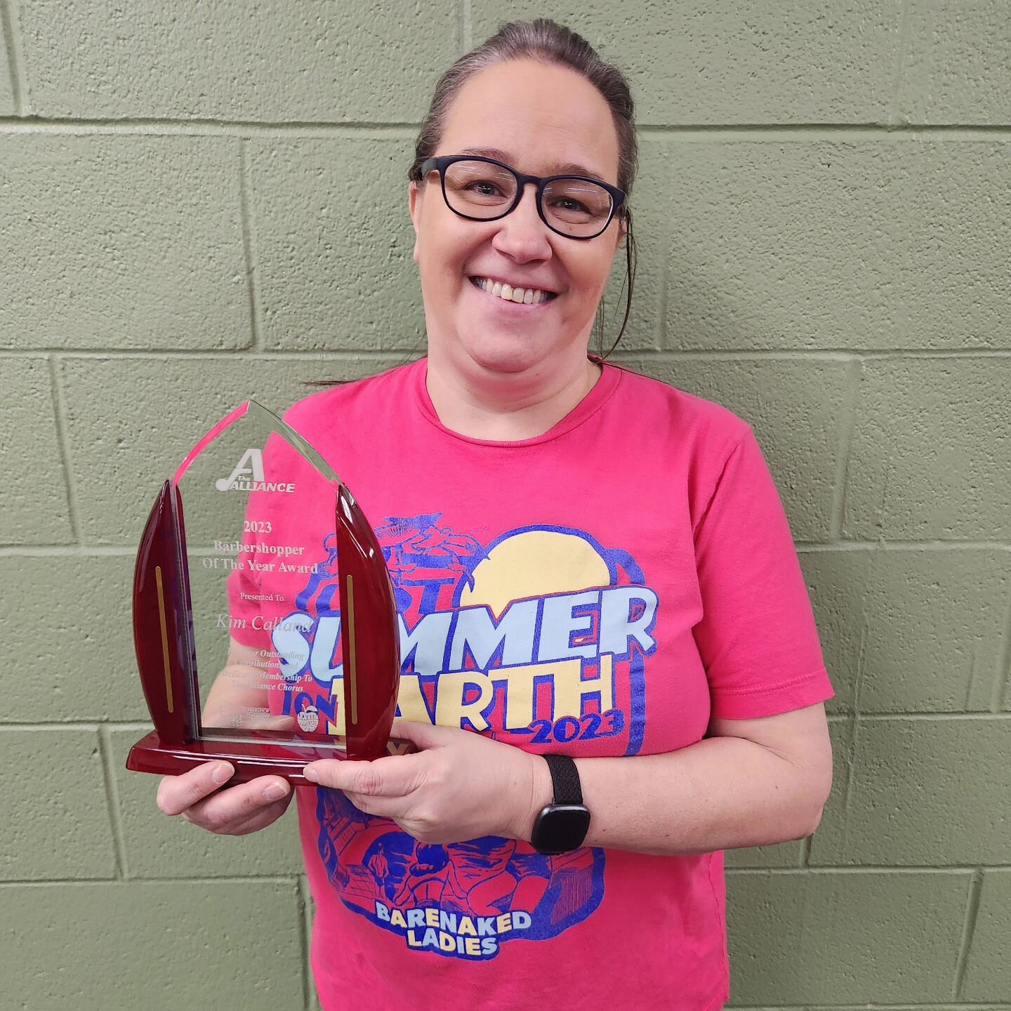 We have some major love to share for our 2023 Barbershopper of the Year - KIM CALLAND!
Kim has been a FUNDAMENTAL energy, voice, coordinator, and inspiration to the Alliance this past year... Despite her already busy barbershop life outside of our ch