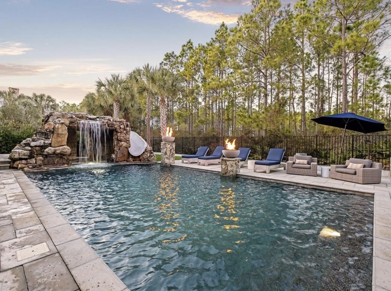 Have kiddos and want something fun for them to do. We can add a rock grotto with a slide and make it more fun for everybody. 