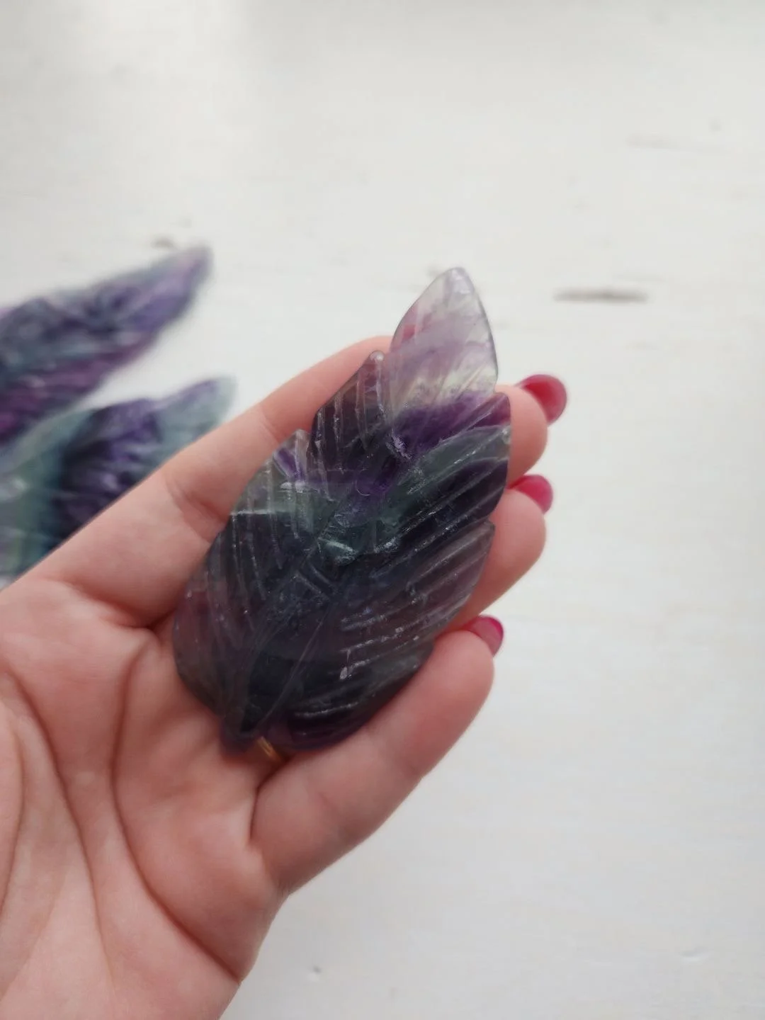 Rainbow Fluorite Feather #1