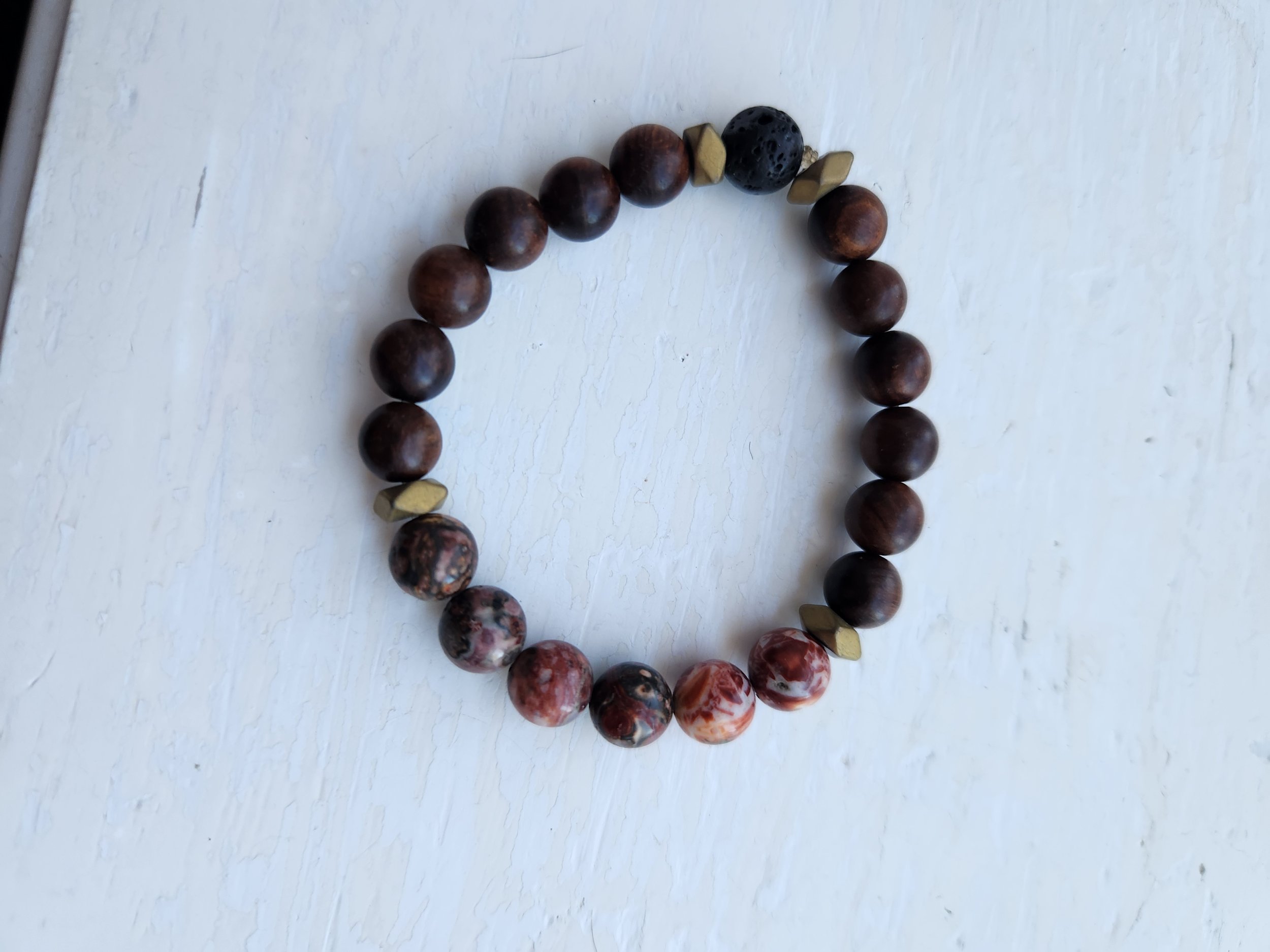 Leopard Skin Jasper & Sandal Wood