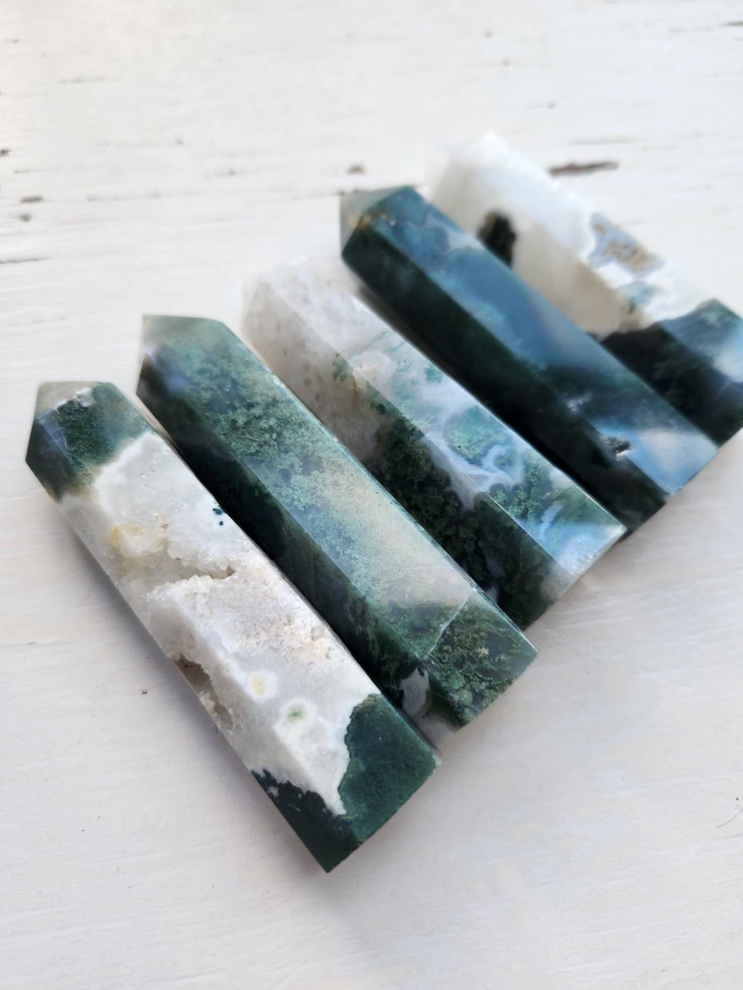 Moss Agate Tower - Large