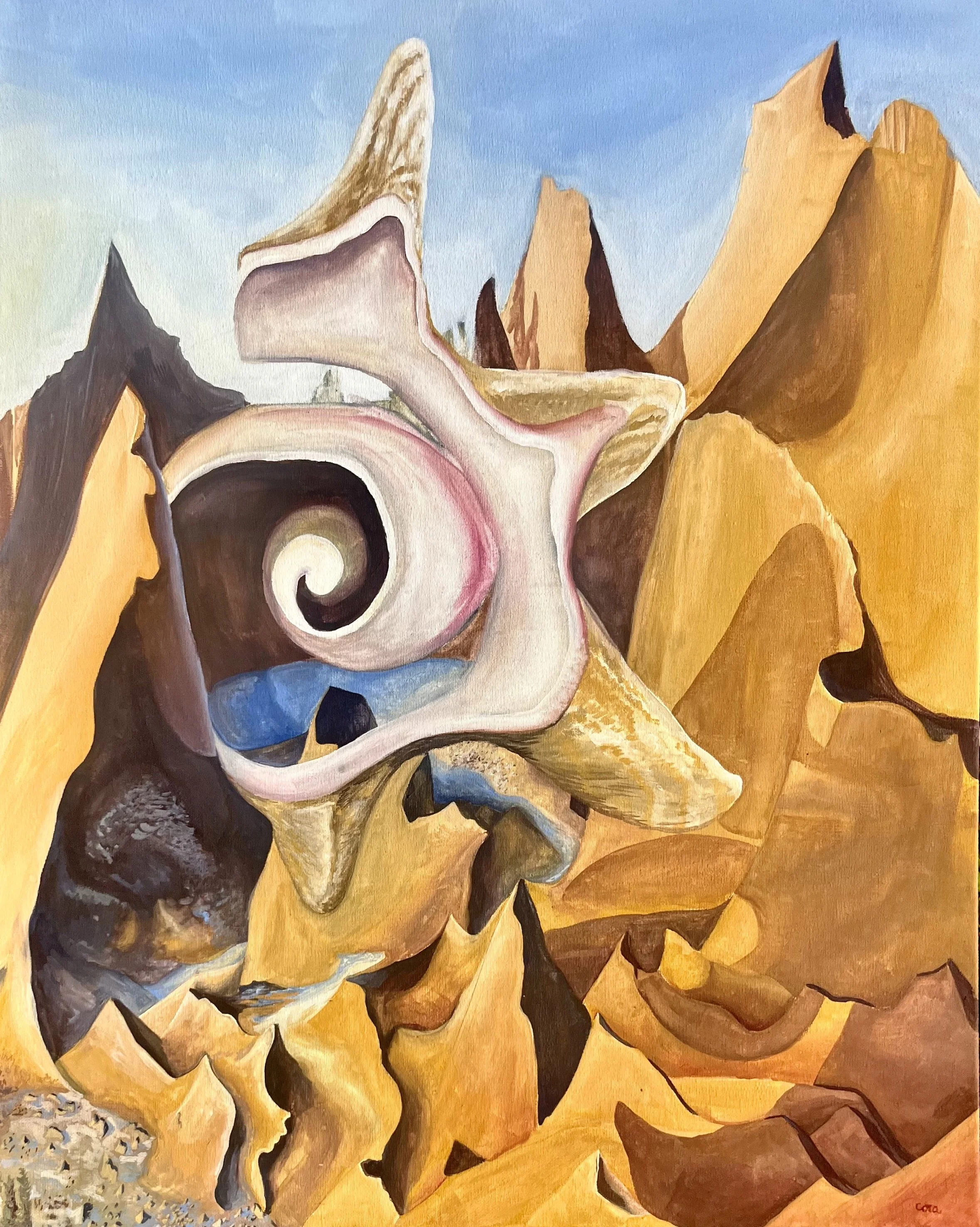 space song, gouache on canvas, 2025