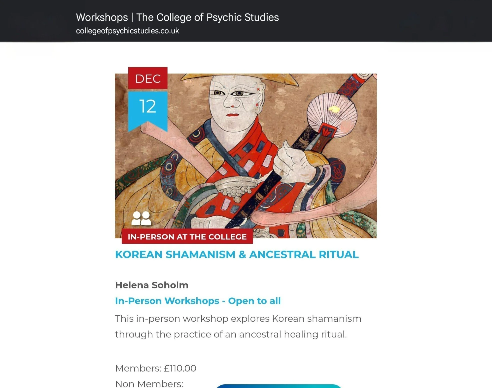 Korean Shamanism &amp; Ancestral Ritual (London, UK)
