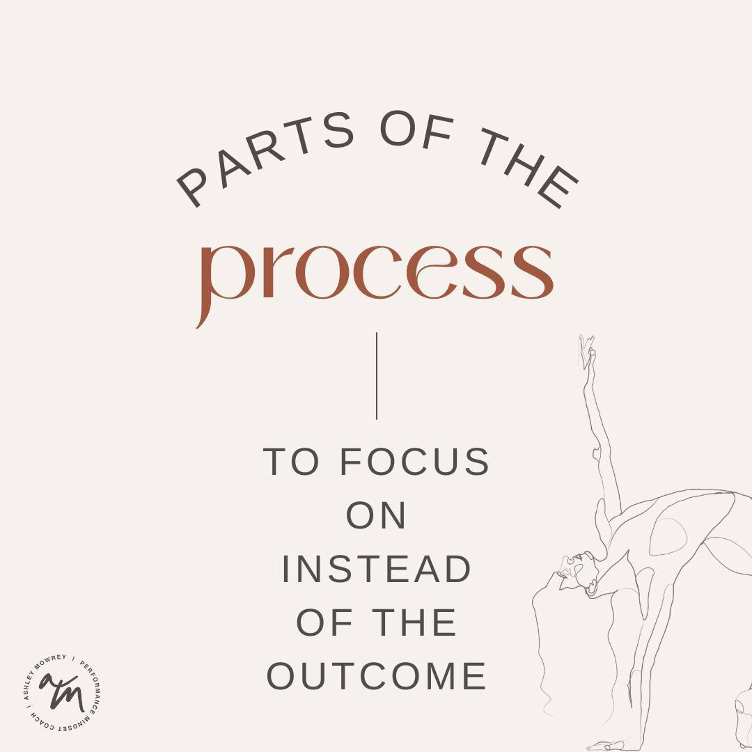 Dancer, earlier this week, I wrote about the healthy mindset of focusing on the process instead of the outcome.⁠
⁠
But what does this actually look like?⁠
⁠
Swipe for some ideas of parts of the process to focus on. This list is not exhaustive, and I 