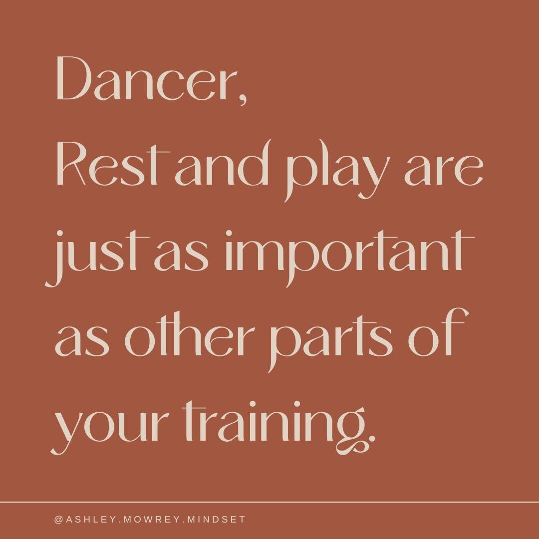 Dancer, do you ever feel like you have to be SO serious and always train 24/7 to succeed? I get it. We're often pushed that toxic message from a young age.⁠
⁠
But here's the thing...if you want longevity, if you want to increase mental and physical w