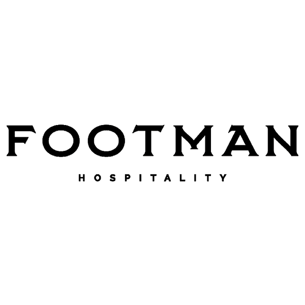 Footman Hospitality logo featured as a design partner of Siren Betty Design.