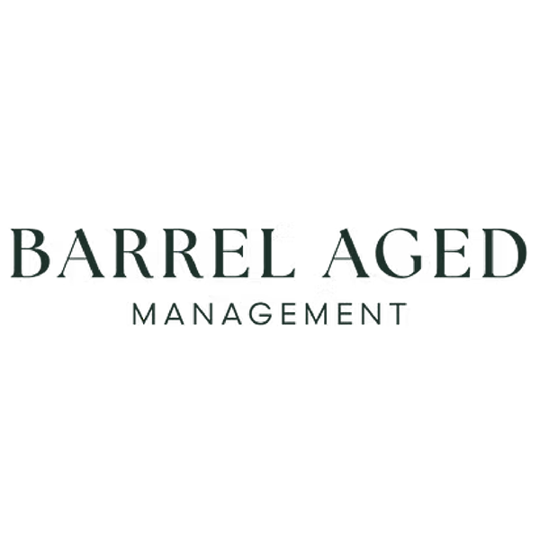 Barrel Aged Management logo featured as a hospitality partner of Siren Betty Design.