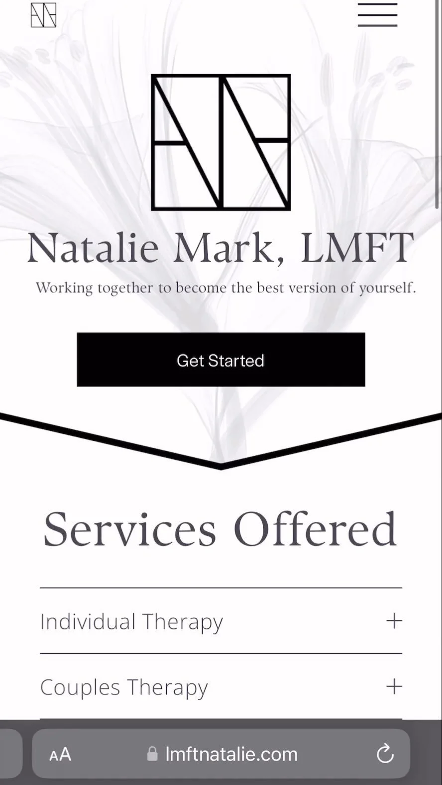 Revamped the website- loving it✨ #lmftnatalie #therapy