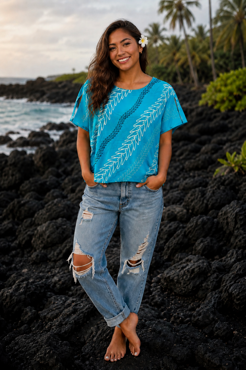 Jennifer Split-Sleeve Top