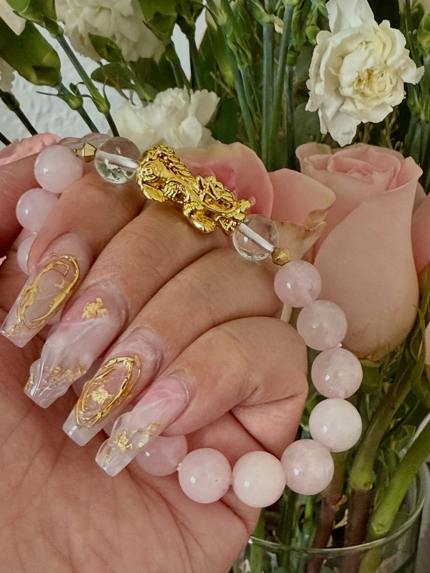 ✨HARMONY✨
A brand new vibe is out just in time for the new Moon in Virgo. Added to our Pixiu collection is HARMONY, a lighter, divine feminine, Yin inspired rose quartz bracelet to complement her Yang counterparts. 
Get yours at the @visitgoogle En