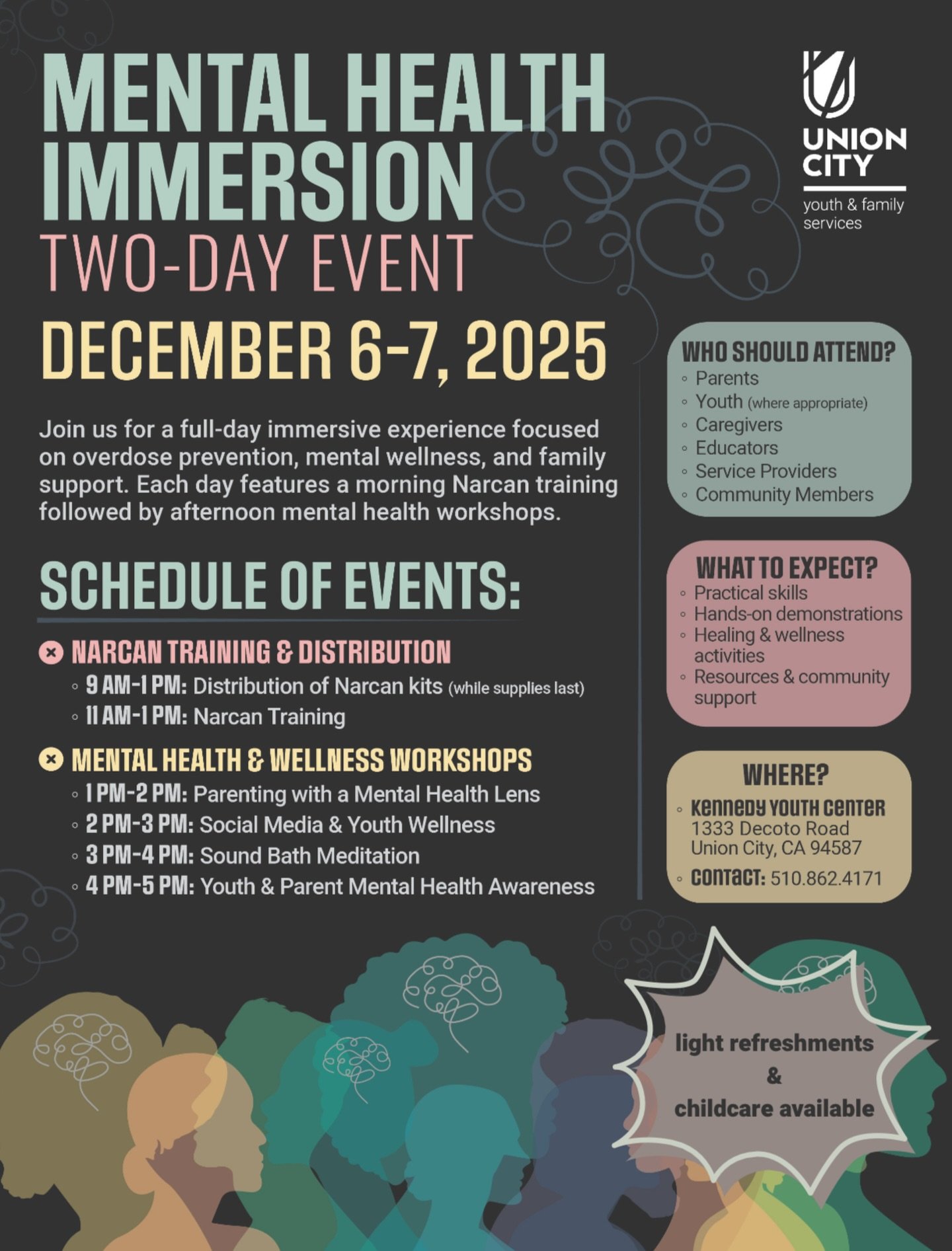 🧠✨ 𝗠𝗲𝗻𝘁𝗮𝗹 𝗛𝗲𝗮𝗹𝘁𝗵 𝗜𝗺𝗺𝗲𝗿𝘀𝗶𝗼𝗻 𝗶𝗻 𝗨𝗻𝗶𝗼𝗻 𝗖𝗶𝘁𝘆✨🧠
Join us December 6&ndash;7 for two days dedicated to mental wellness, healing, education, and real community support &mdash; and best of all, this is a  𝗳𝗿𝗲𝗲 𝗲𝘃𝗲𝗻𝘁 