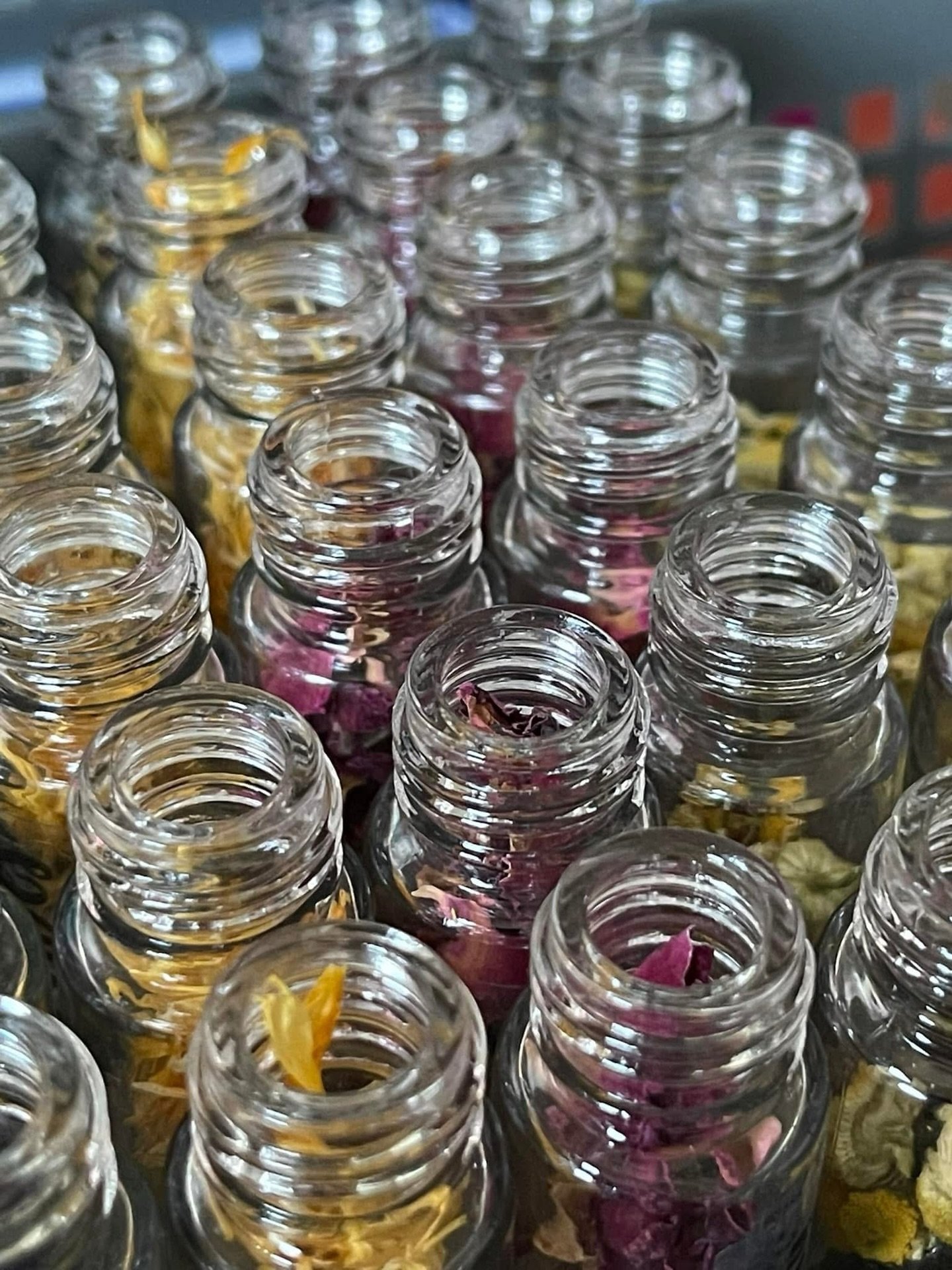 🪻In between sound healing sessions, this is a part of my practice. 

Blending, preparing, and infusing each bottle with herbs, oils, crystals, smoke, and intention &mdash; a quieter kind of ritual. These blends are created to support rest beyond the