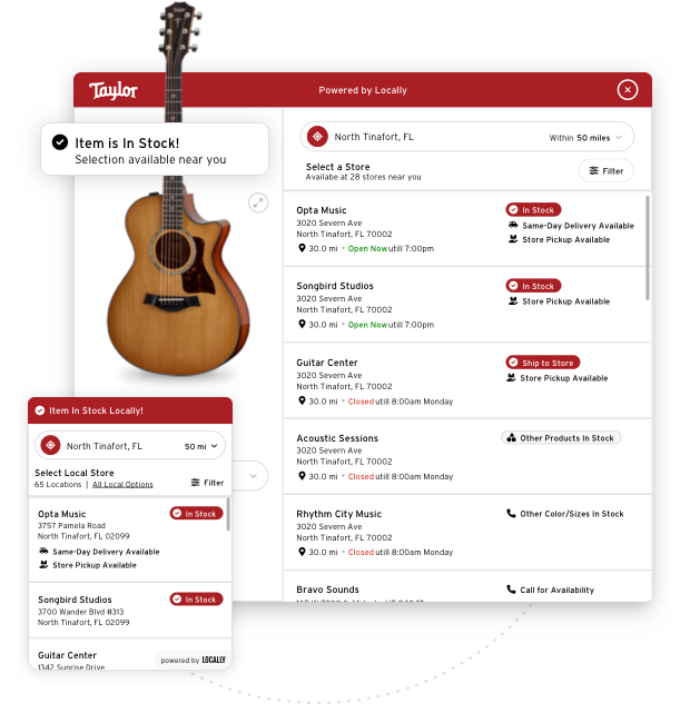 Thousands of local retailers rely on Locally to send them in-store sales from online shoppers.
