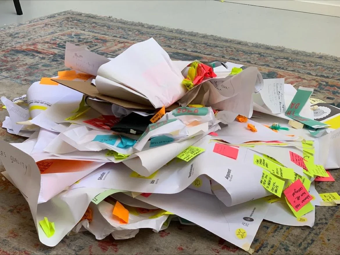 Most workshops end up as a pile of Post IT note garbage.