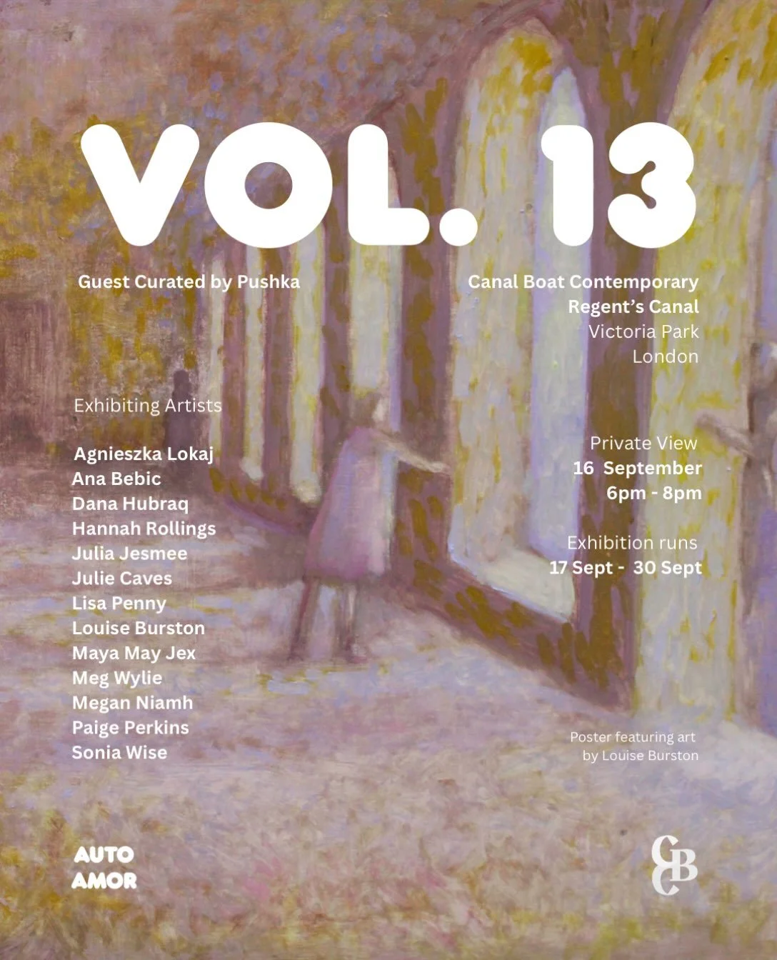 We warmly invite you to the opening of our upcoming group exhibition in collaboration with @canalboatcontemporary guest curated by @pushka_artist 

Private View: Wednesday 16 September 6pm - 8pm 
Exhibition: 17 September - 30 September 

Exhibiting a