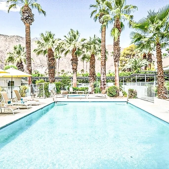 Now that you've seen the awesome pool...next take a peek 👀 at interior photos of this iconic condo at our website: link in bio! 

#palmsprings #artofleisure #findyouroasis #uptowndesigndistrict #mcmdesign #mcmlovers #stylishstays #travelwriter #trav