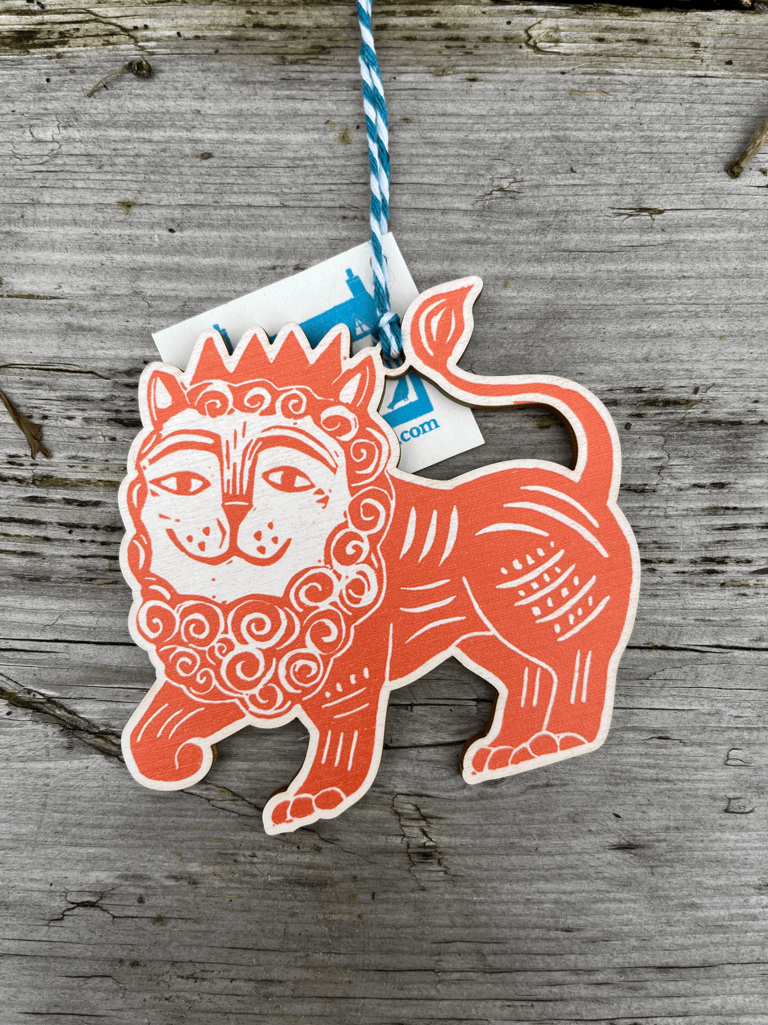 Lion Wooden Decoration