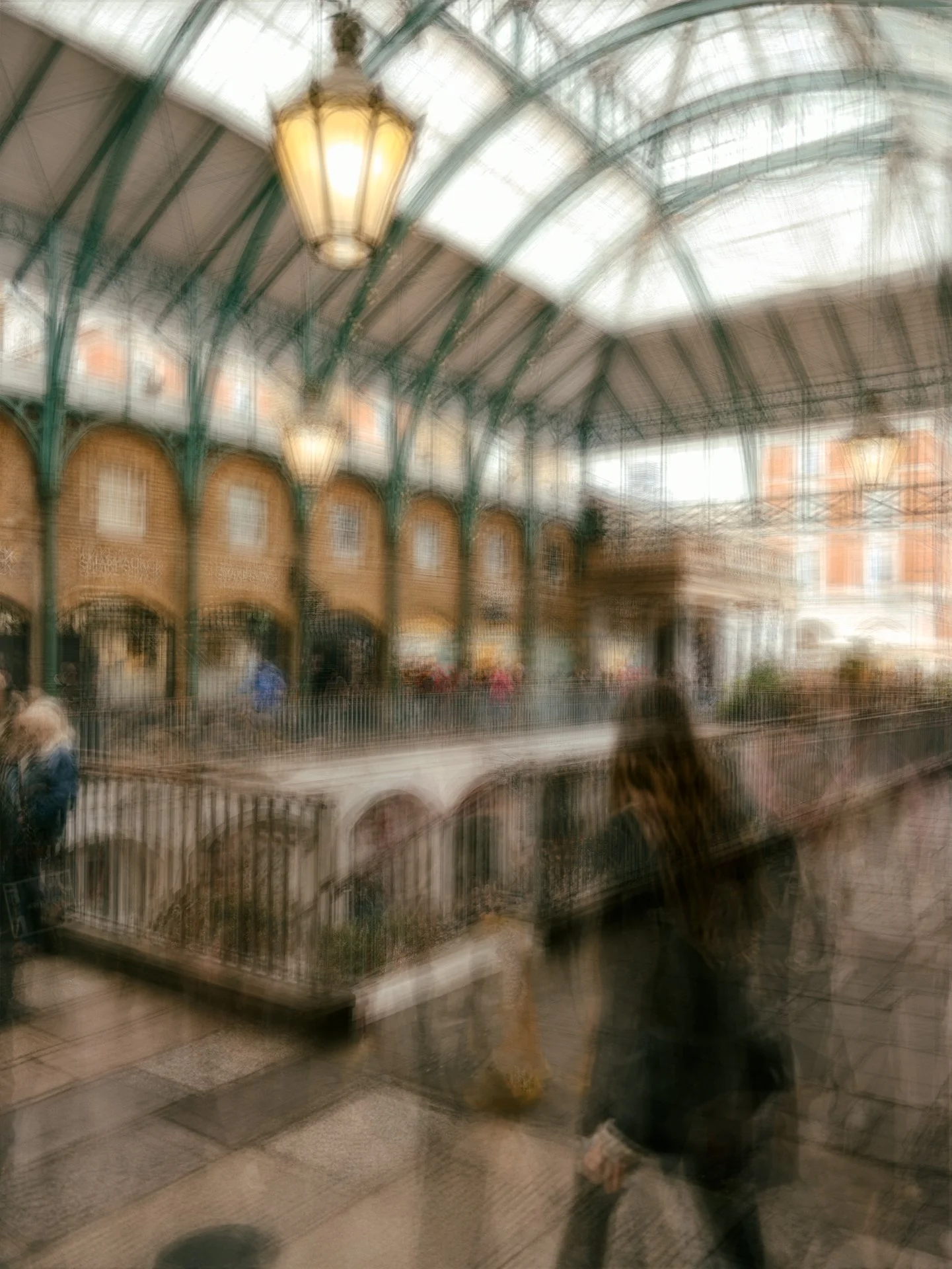 London, covent garden, experimental photogrpaphy, hand made, framed, multiple exposure