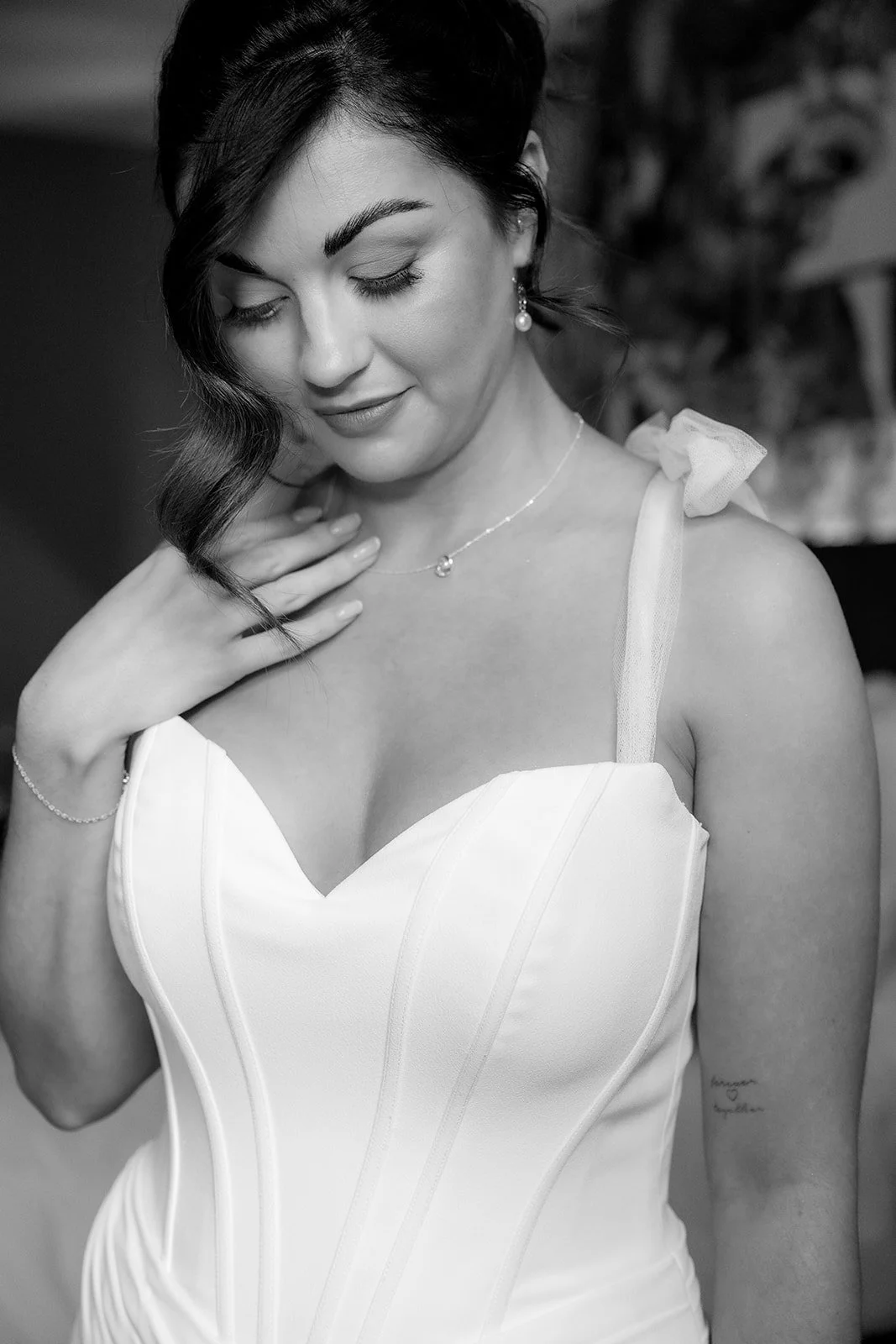 Bride on her wedding morning for a luxury wedding in Scotland.