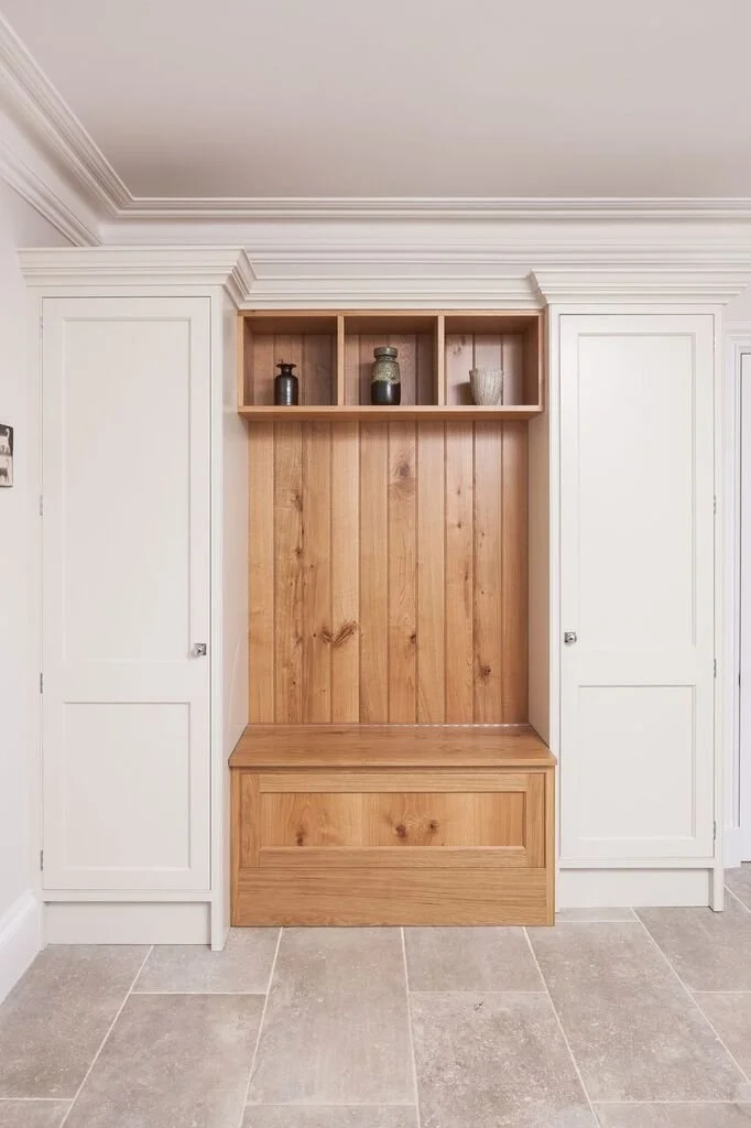 Oak seat and storage